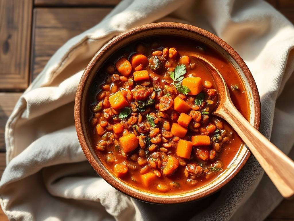 Sopa de lentilha com legumes